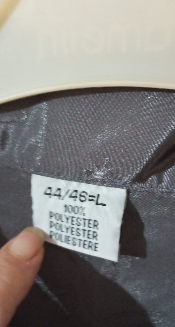 Gri Bağlama Desenli Uzun Kadın Sabahlık gömlek pijama - Görsel 4