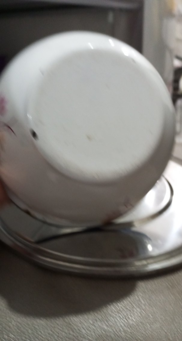 antika çinko kase Beyaz Çiçek Desenli Kase - Görsel 5