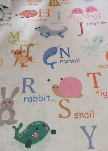 Renkli Hayvan Temalı Çocuk halısı - Görsel 2