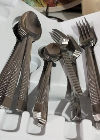 48 Parça çelik  Çatal Kaşık Seti  sıfır ürün - Görsel 3