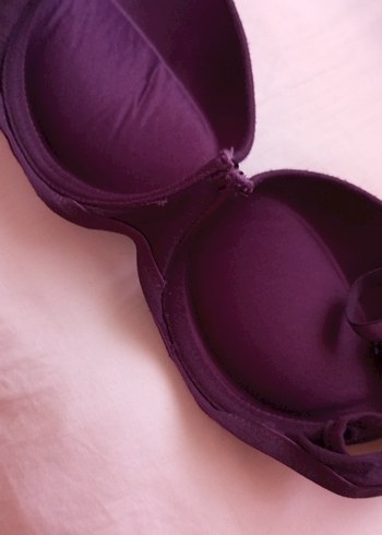 Koyu Mor Minimalist Goth Sütyen - Görsel 3