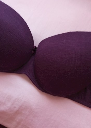 Koyu Mor Minimalist Goth Sütyen - Görsel 2