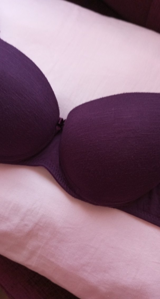 Koyu Mor Minimalist Goth Sütyen - Görsel 2