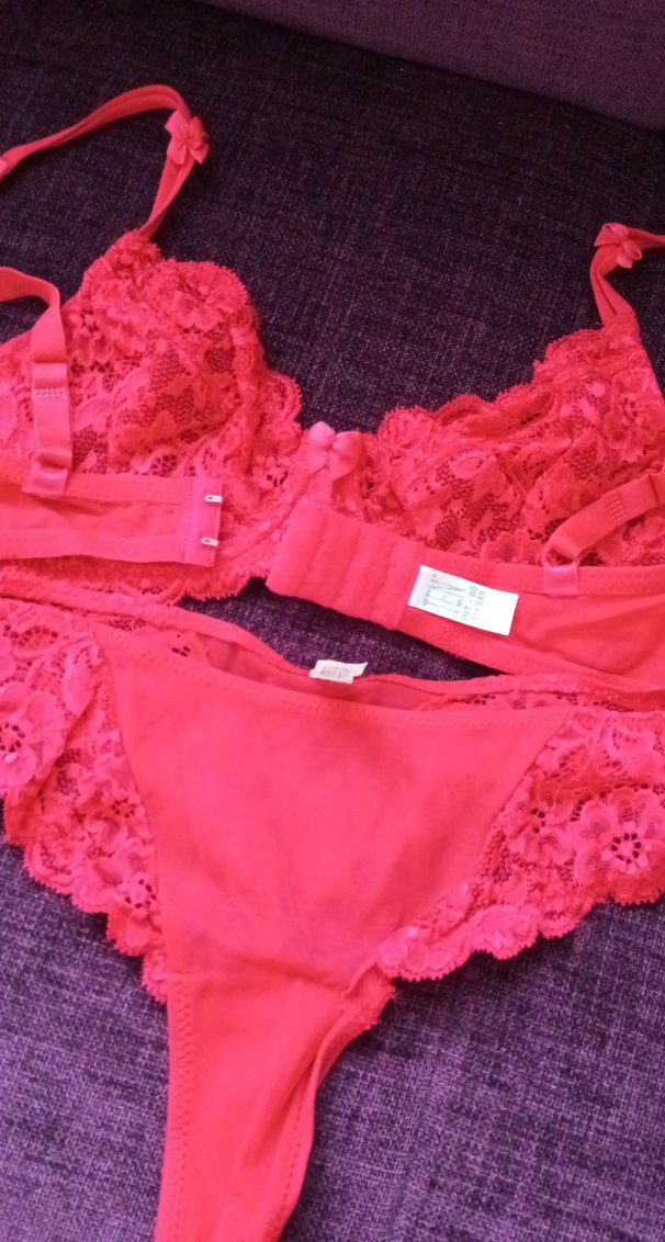 Pembe Vintage Dantel Bohem Sütyen Takımı alt tanga - Görsel 2