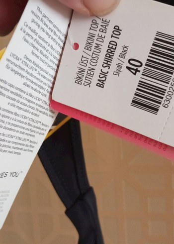 Siyah Drapeli Strappy Bikini Üstü koyu siyah sıfır ürün - Görsel 5