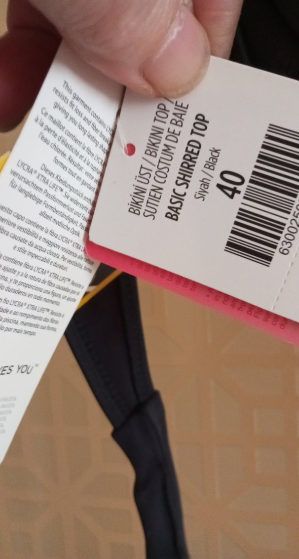 Siyah Drapeli Strappy Bikini Üstü koyu siyah sıfır ürün - Görsel 5