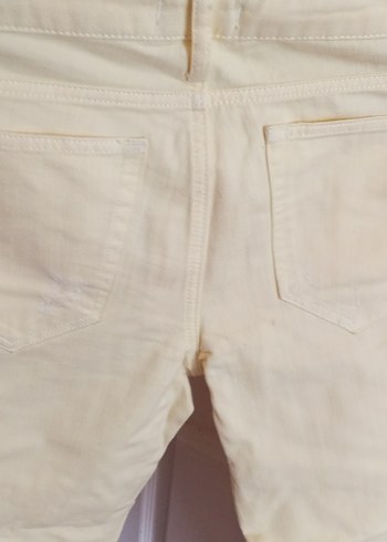 Sarı Midi Boyfriend Denim Pantolon - Görsel 4