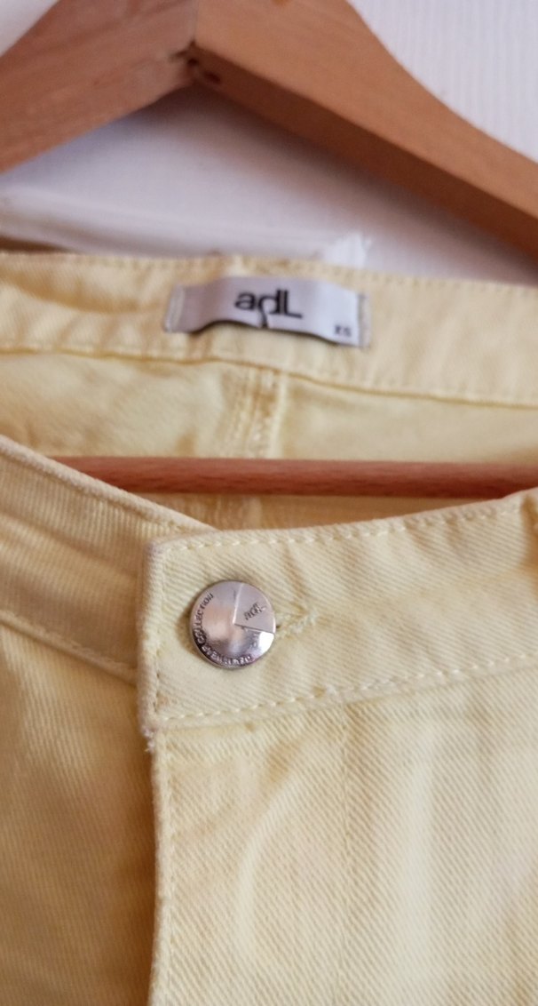 Sarı Midi Boyfriend Denim Pantolon - Görsel 3