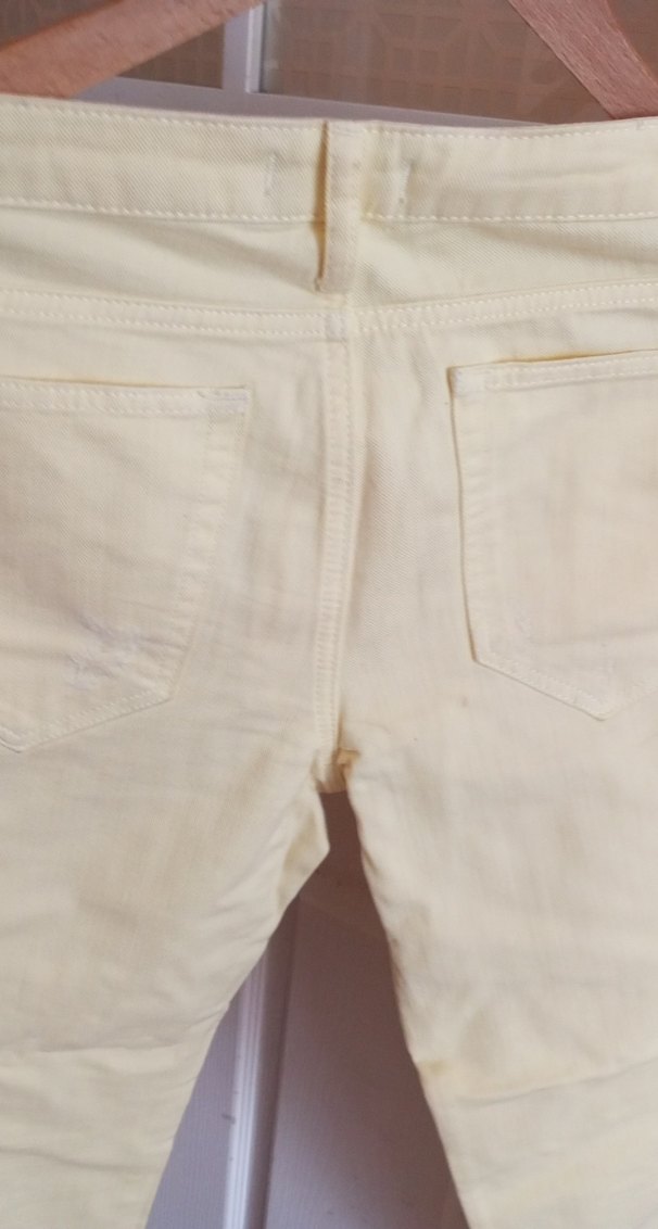 Sarı Midi Boyfriend Denim Pantolon - Görsel 4