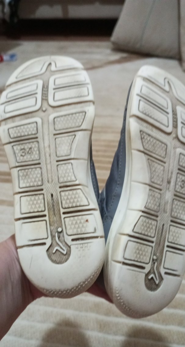 Kız Çocuk Gri-Pembe Cırtlı Spor Ayakkabı - Görsel 4