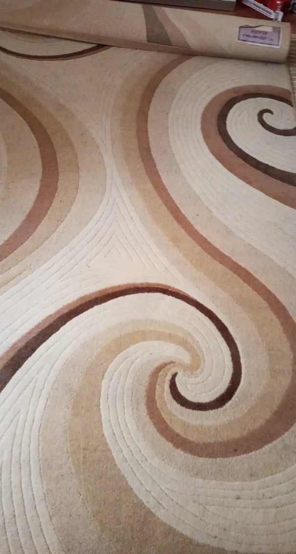 Parlak Kahverengi Soyut Desenli Halı 4.5 mkare - Görsel 2