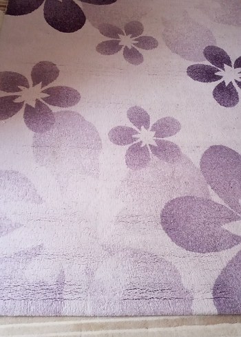 Pastel Mor Çiçek Desenli Modern Halı 3,5 metrekare - Görsel 2