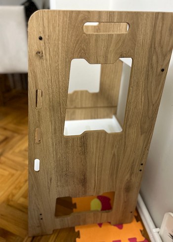 Beyaz Ahşap Çocuk öğrenme kulesi - Görsel 3