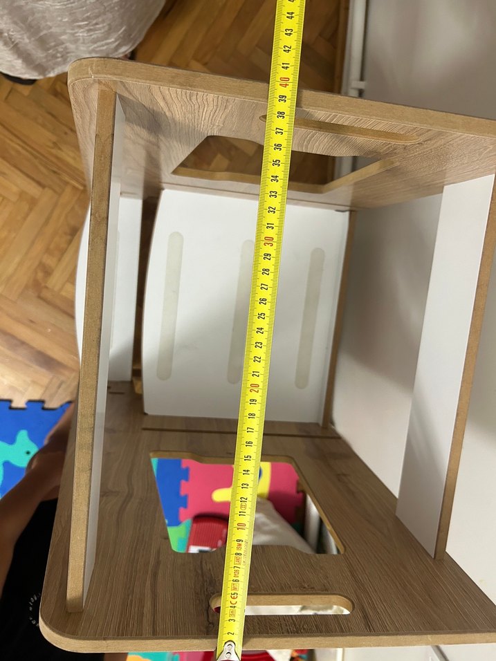 Beyaz Ahşap Çocuk öğrenme kulesi - Görsel 5