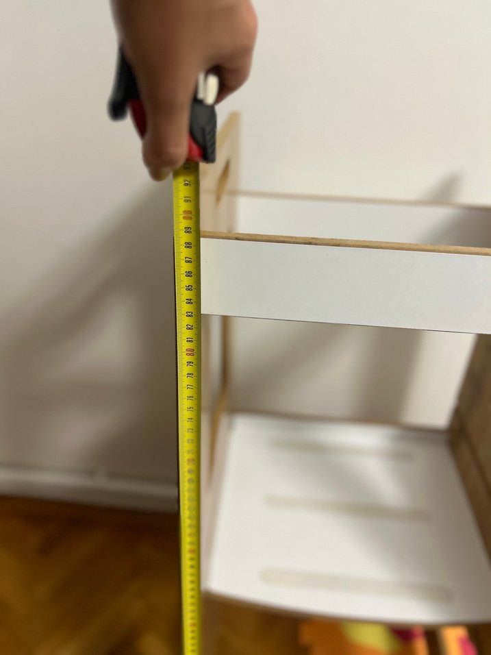 Beyaz Ahşap Çocuk öğrenme kulesi - Görsel 4