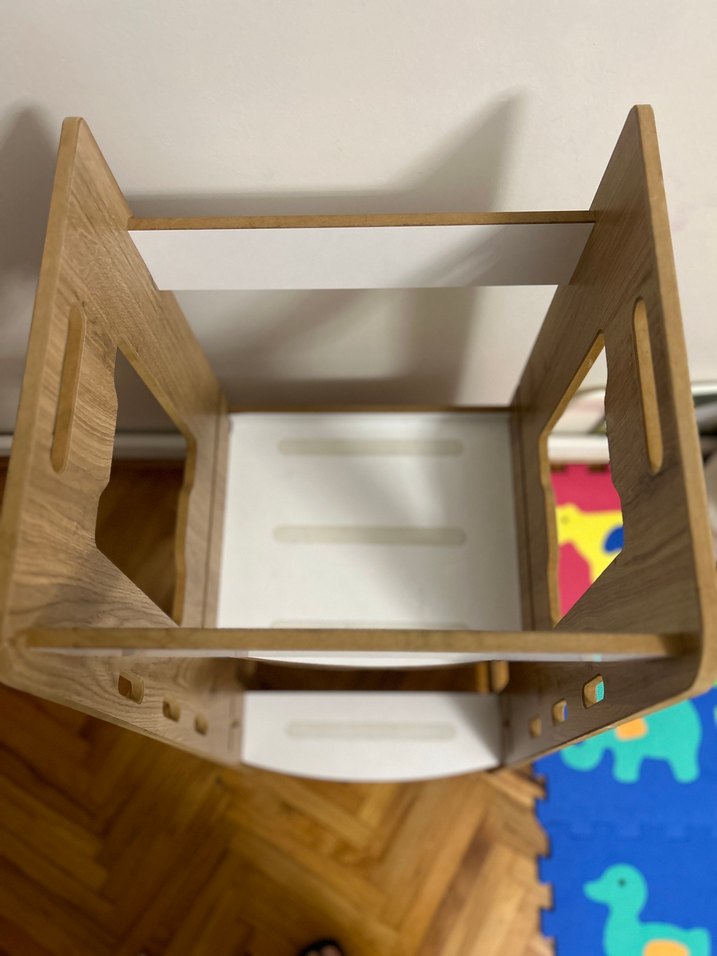 Beyaz Ahşap Çocuk öğrenme kulesi - Görsel 2