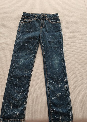 Kadın Gri Mavi Bağcıklı Regular Fit Kot Pantolon - Görsel 3