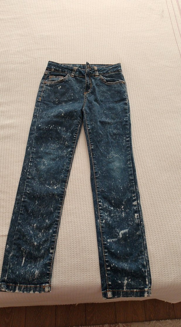 Kadın Gri Mavi Bağcıklı Regular Fit Kot Pantolon - Görsel 3