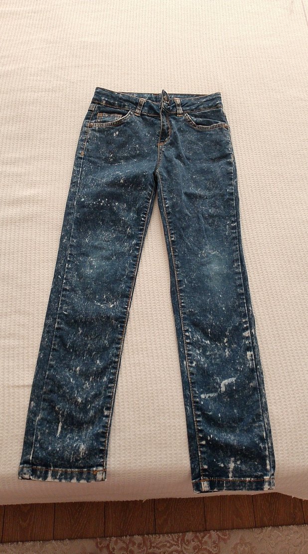 Kadın Gri Mavi Bağcıklı Regular Fit Kot Pantolon - Görsel 2