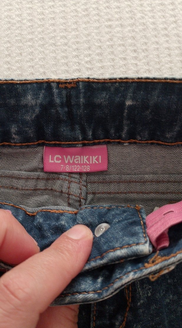 Kadın Gri Mavi Bağcıklı Regular Fit Kot Pantolon - Görsel 4