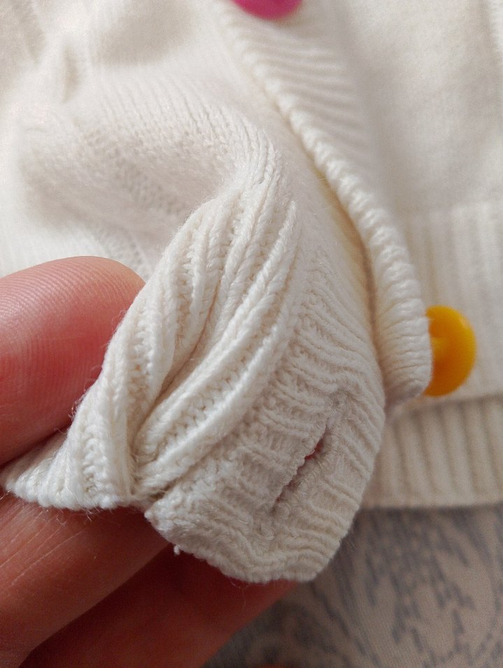 Kız Çocuk Pastel Renkli Düğmeli Hırka - Görsel 4