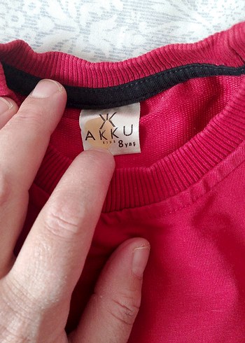 Kırmızı Nakışlı Erkek Çocuk Sweatshirt - Görsel 3