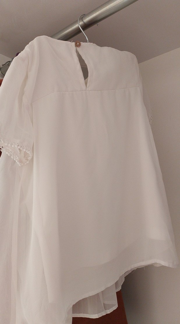 Beyaz Dantelli Kız Bluzu - Görsel 3