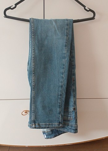 Defacto Erkek Mavi Kemerli Midi Boy Denim Pantolon