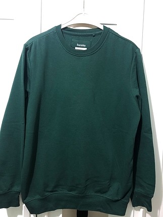 Zümrüt yeşili sweatshirt