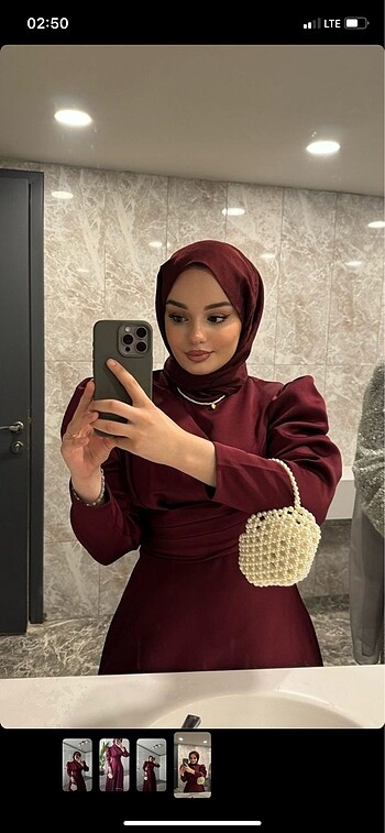 38 Beden bordo Renk asil abiye