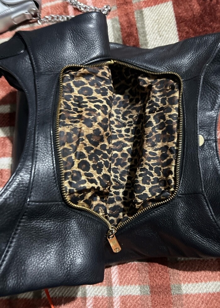 Üç bölmeli, orijinal, deri - Görsel 4