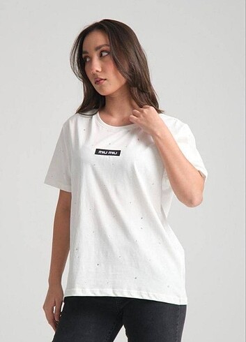 Miu Miu MIUMIU BEYAZ TSHİRT