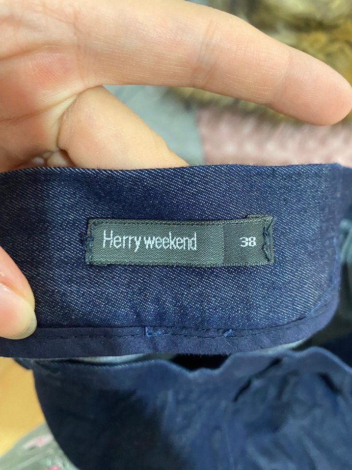 Kadın Lacivert Pileli Denim Etek - Görsel 2