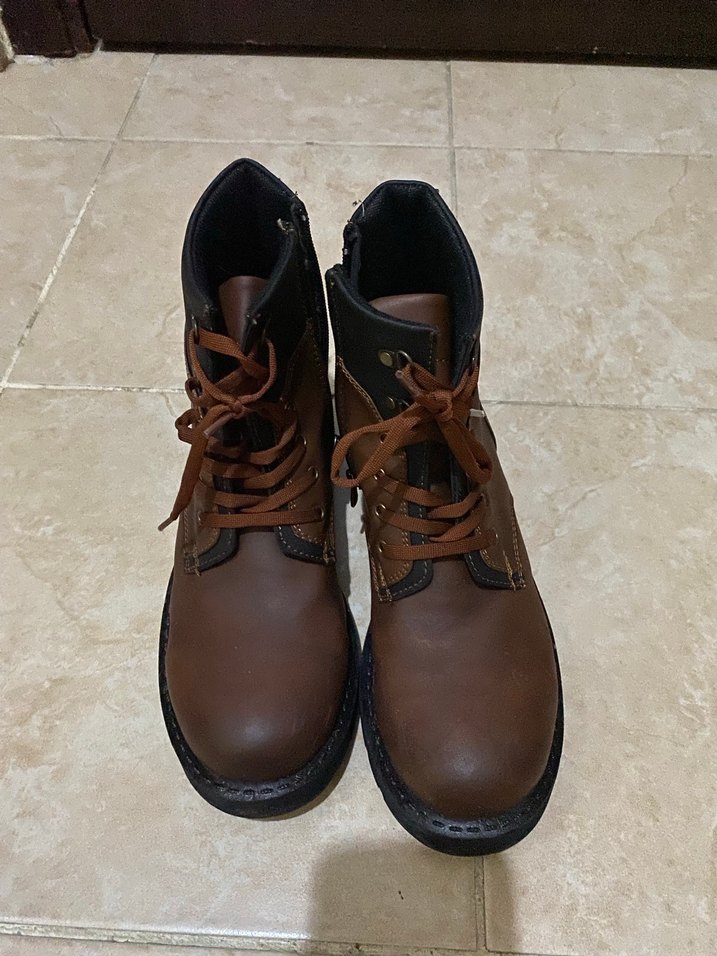 Kahverengi Deri Biker Bot - Görsel 2