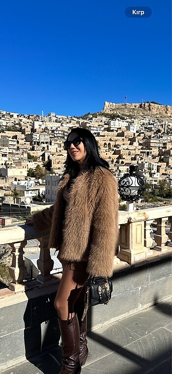 38 Beden camel Renk Kürk