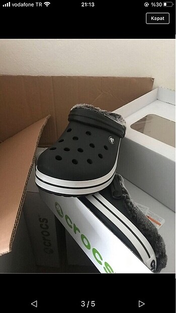 39 Beden Crocs terlikler satışta