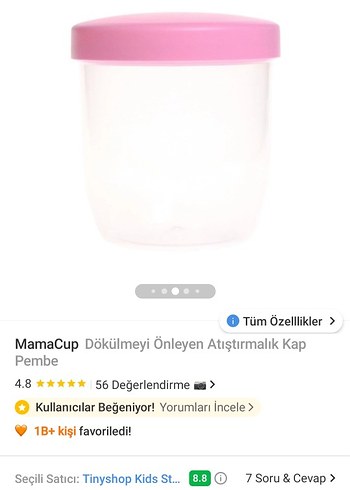 Pastel Pembe Dökülmeyi önleyen Atıştırmalık Kap - Görsel 10