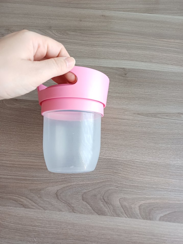 Pastel Pembe Dökülmeyi önleyen Atıştırmalık Kap - Görsel 2