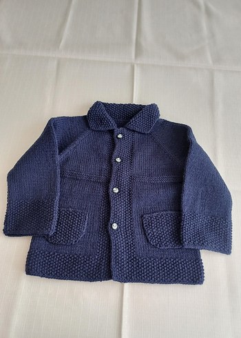 Lacivert Erkek Çocuk Triko Hırka - Görsel 3