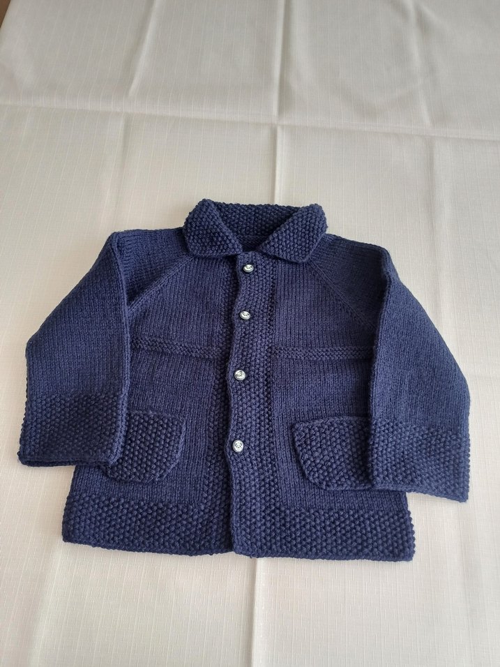 Lacivert Erkek Çocuk Triko Hırka - Görsel 3