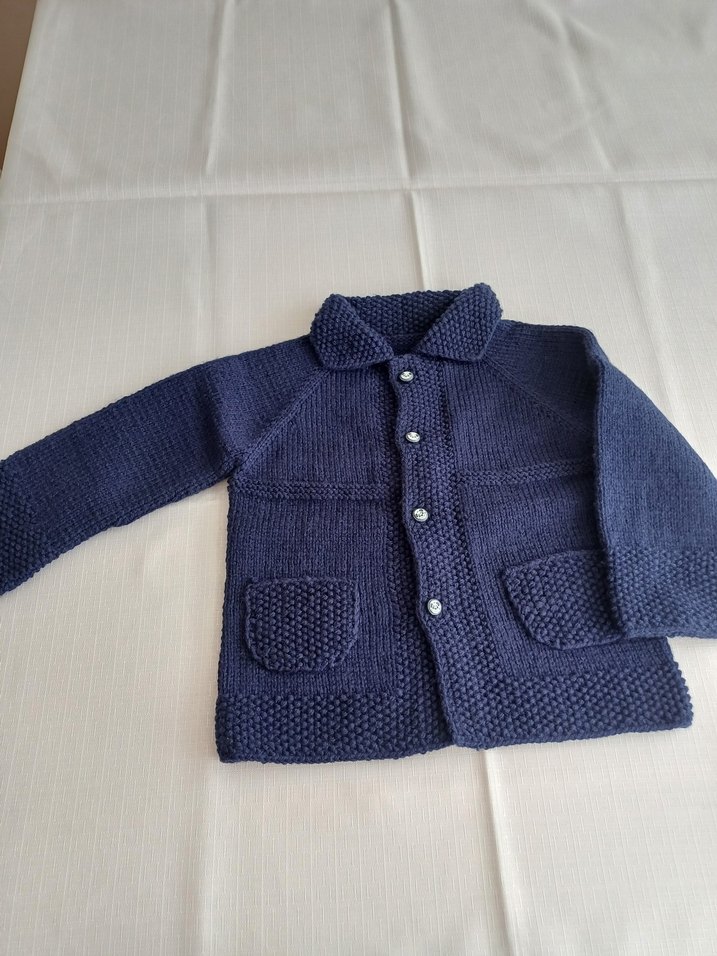 Lacivert Erkek Çocuk Triko Hırka - Görsel 2