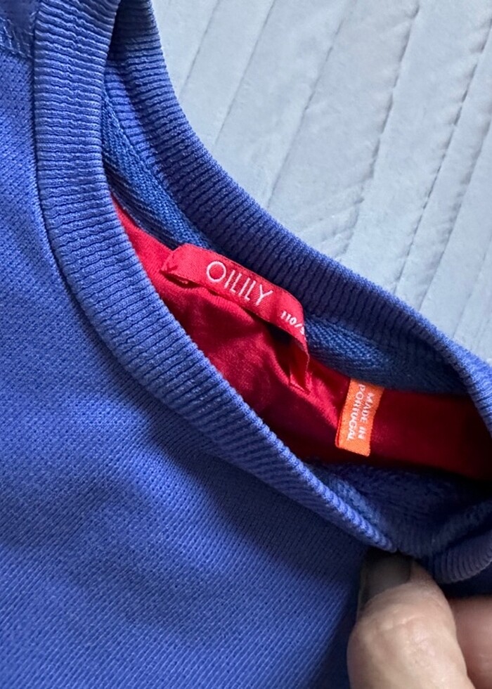 Mavi Desenli Sweat Elbise - Görsel 4