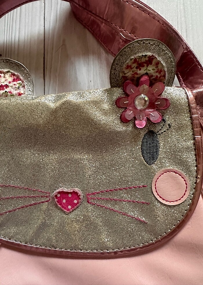 Simli Karakter Pembe Çanta - Görsel 3