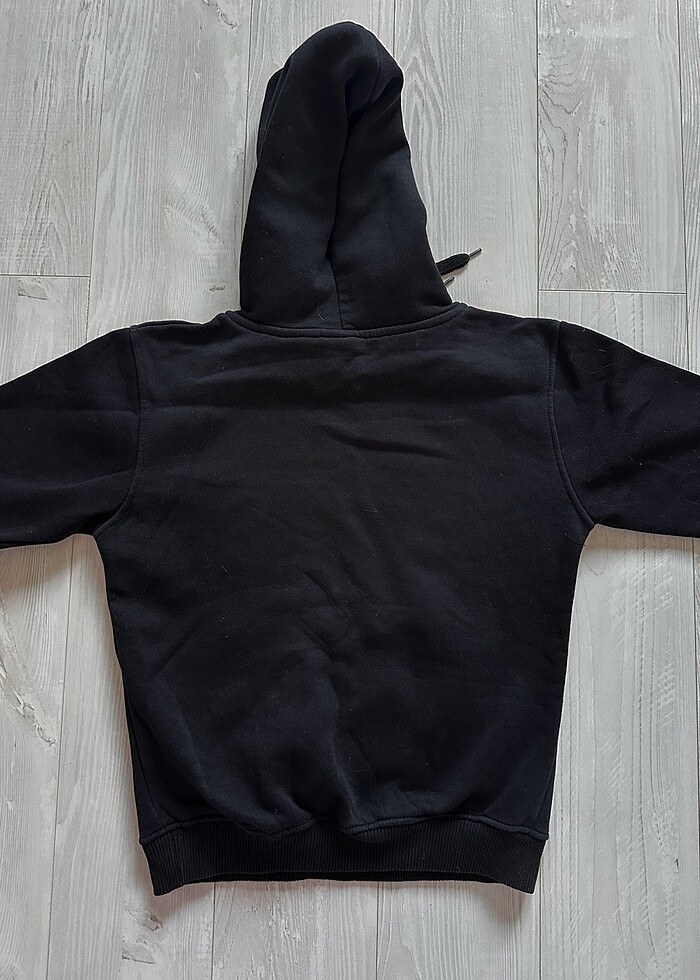 Neon Yazılı Siyah Sweatshirt - Görsel 4