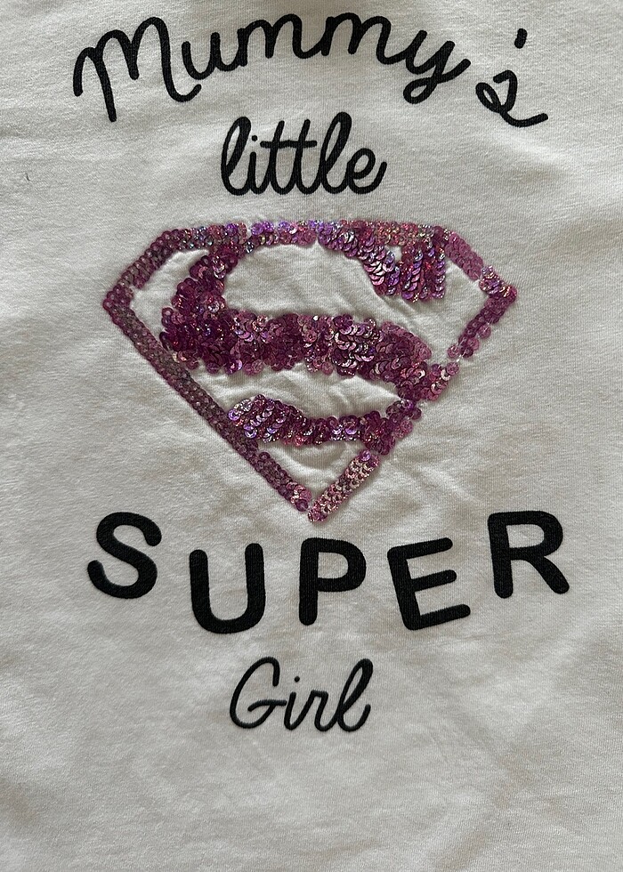 Yazı Baskılı Payetli Uzun Kol Tişört - Görsel 2