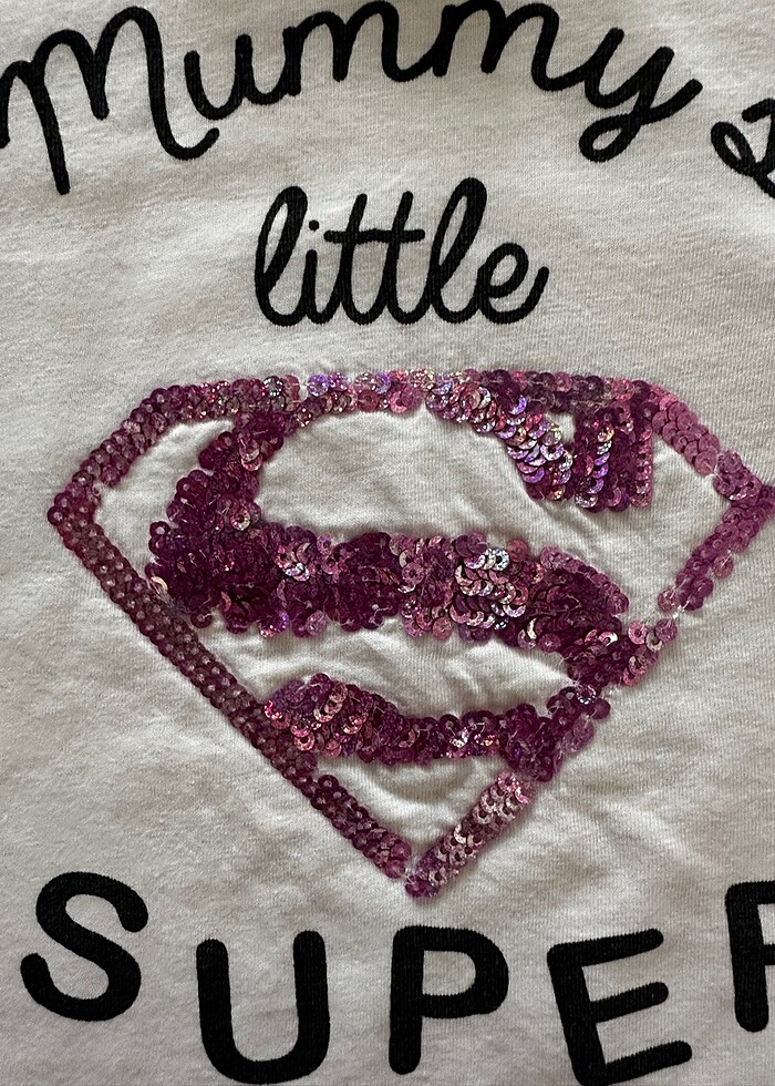 Yazı Baskılı Payetli Uzun Kol Tişört - Görsel 5