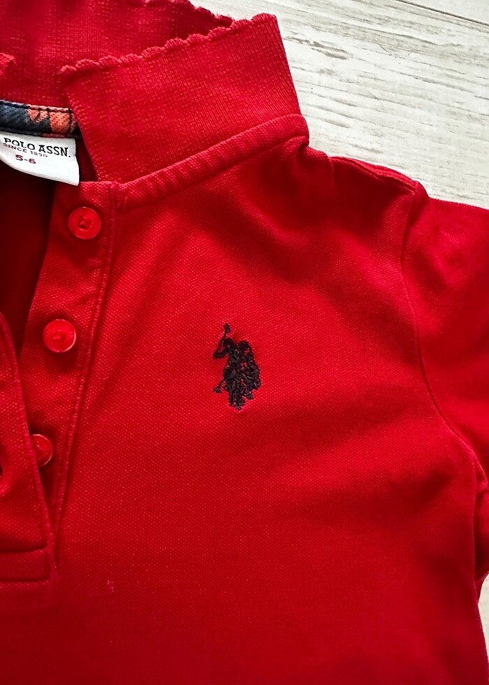 Polo Yaka Kırmızı Tişört - Görsel 4