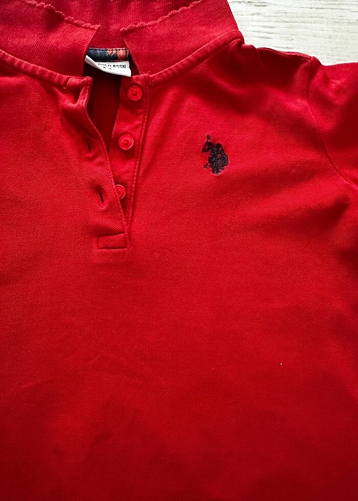 Polo Yaka Kırmızı Tişört - Görsel 5