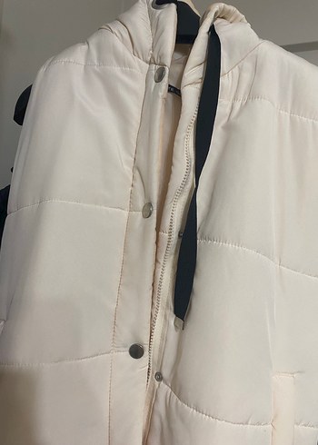 Düğmeli Beyaz Midi Kadın Yelek - Görsel 5