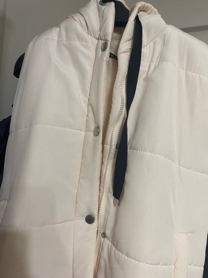 Düğmeli Beyaz Midi Kadın Yelek - Görsel 5